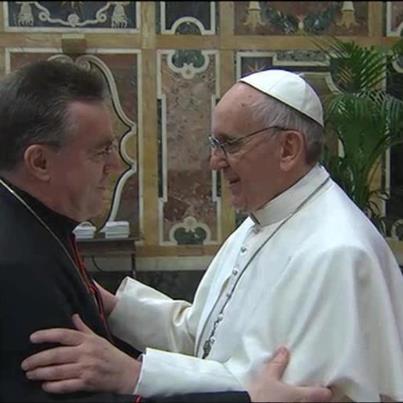 Кардинал загребачки Бозанић са новим папом Фрациском