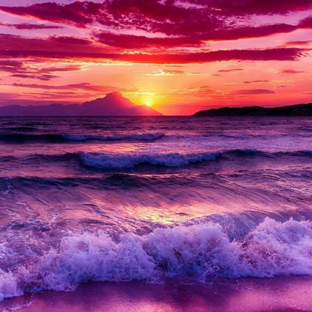 љубиласти океан