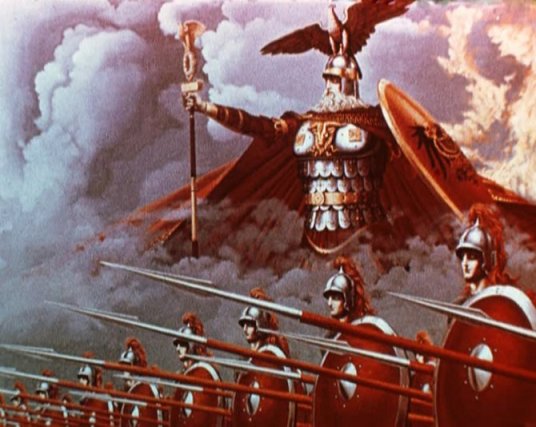 Vitezovi-Arkone-predvodjeni-Svetovidom-na-nebu-slika-Konstantina-Vasiljeva-iz-1969-670x534